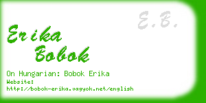 erika bobok business card